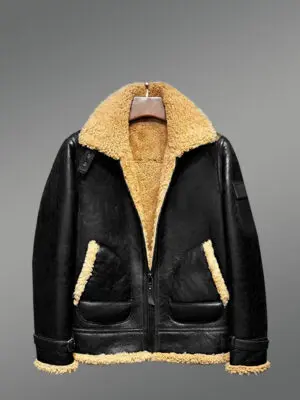 Authentic Shearling Jackets for Men with Striking Collar