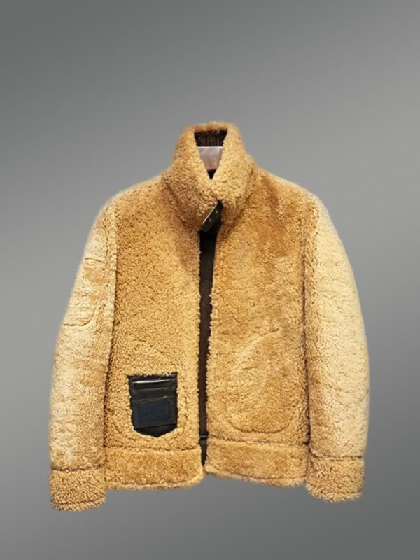 Authentic Shearling Jackets for Men with Striking Collar - Image 3
