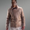 Biker Shearling Jacket for Stylish Men!