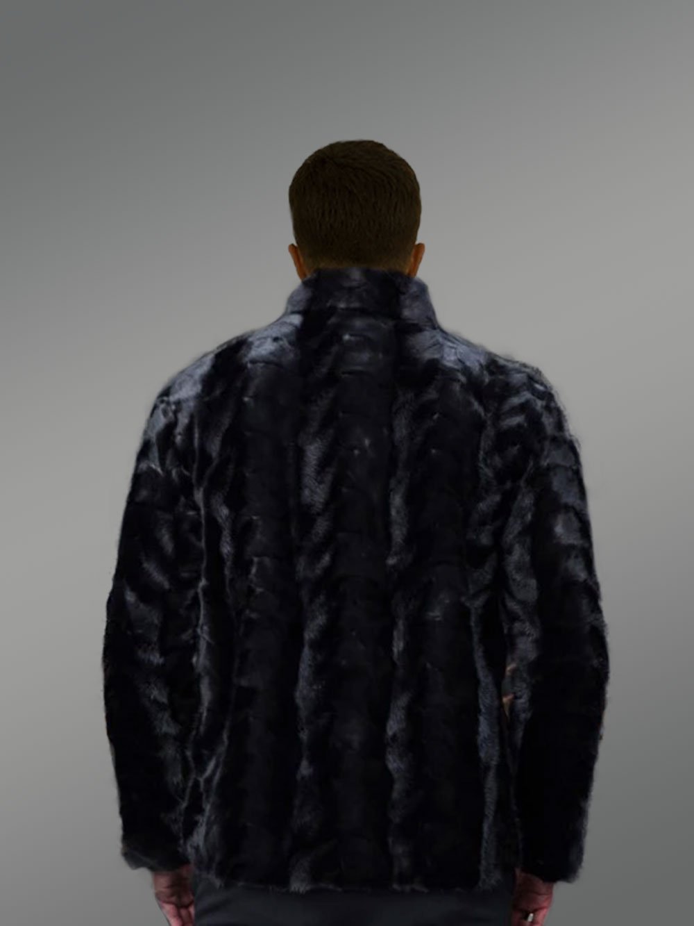 Black Mink Jacket for Men - Image 3