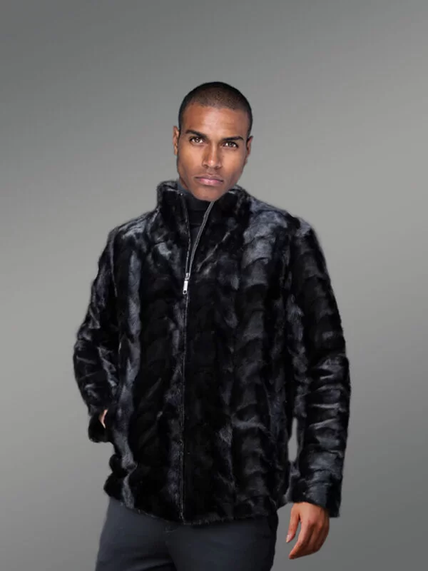 Black Mink Jacket for Mens