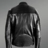 Black and Long Aura-Building Pure Leather Jacket for Men