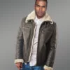 Bomber Shearling Jacket for Men