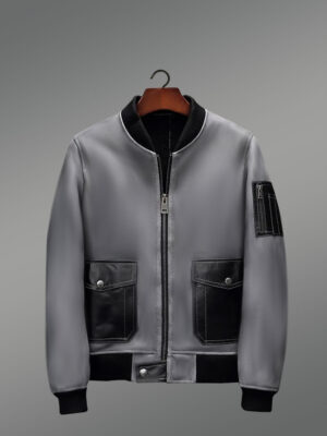 Bomber Style Shearling Aviator Jacket
