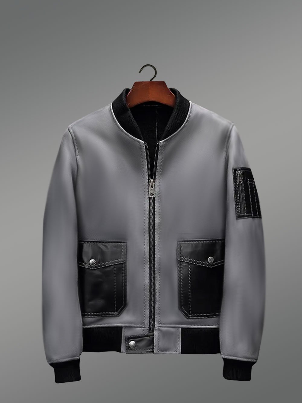 Bomber Style Shearling Aviator Jacket
