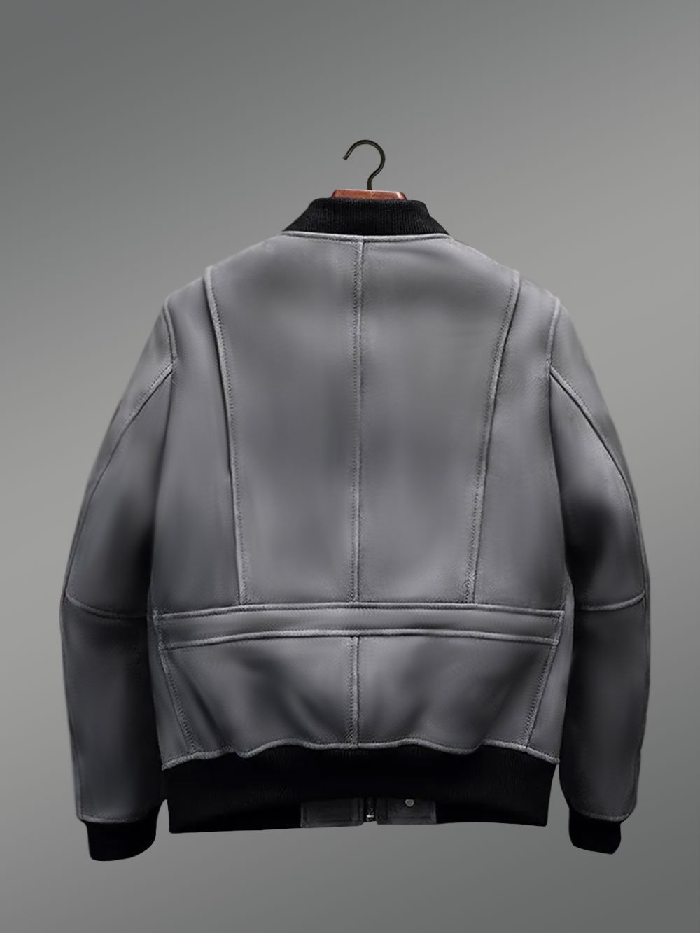 Bomber Style Shearling Aviator Jacket - Image 2