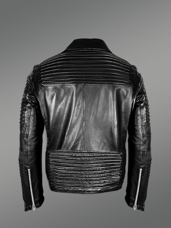 Chic Authentic Leather Jacket with Belt for Stylish Men - Image 7