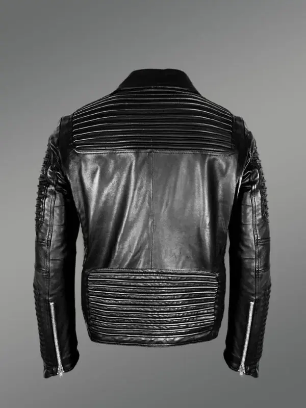 Chic Authentic Leather Jacket with Belt for Stylish Men - Image 7