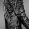 Chic Authentic Leather Jacket with Belt for Stylish Men