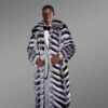 Chinchilla Fur Long Coat for Men