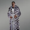 Chinchilla Fur Long Coat for Men