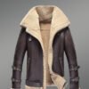 Coffee Brown Authentic Shearling Coat