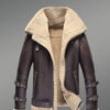Coffee Brown Authentic Shearling Coat