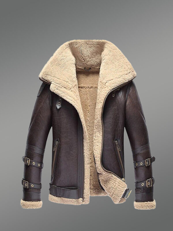 Coffee Brown Authentic Shearling Coat