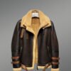 Coffee Brown Shearling Jacket