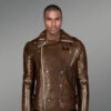 Coffee Color Italian-Finish Leather Biker Jackets for Stylish and Trendy Men