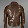 Coffee Color Italian-Finish Leather Biker Jackets for Stylish and Trendy Men