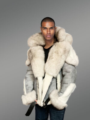 Doubleface Shearling Jacket With Frost Fur Detailing view