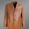 Men's Tan Dressy Leather Jacket