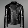 Men’s Motorcycle Biker Jacket in Black