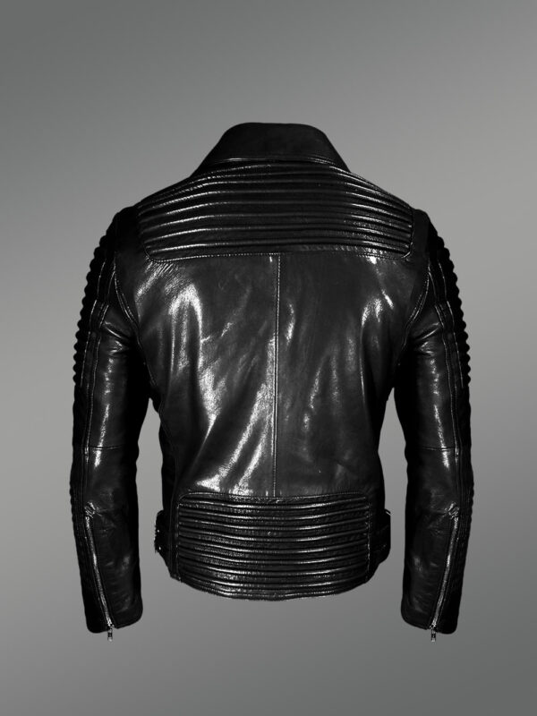 Men’s Motorcycle Biker Jacket in Black
