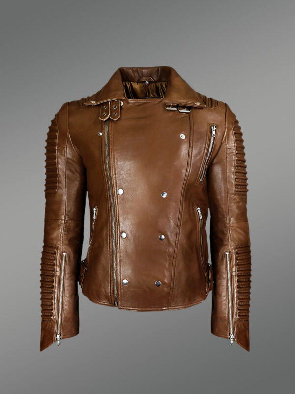 Men’s Italian Leather Moto Biker Jacket