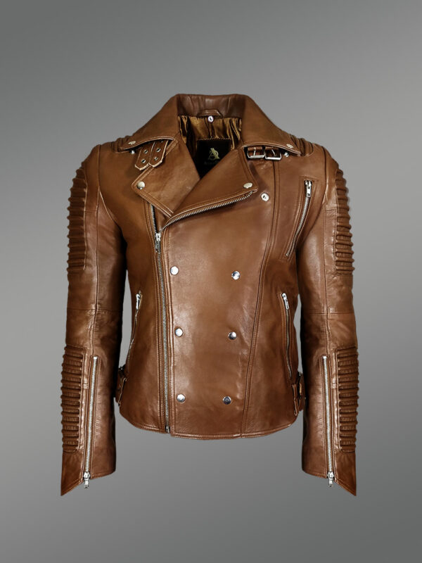 Men’s Italian Leather Moto Biker Jacket