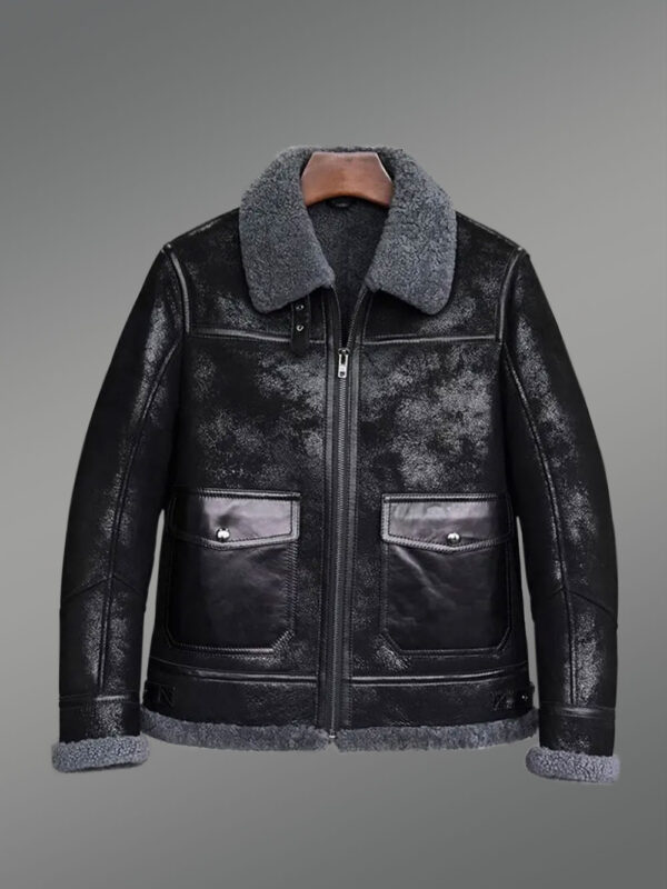 Men’s Original Shearling Coats in Black for Style and Sophistication - Image 5