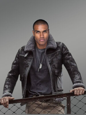 Men’s Original Shearling Coats in Black for Style and Sophistication