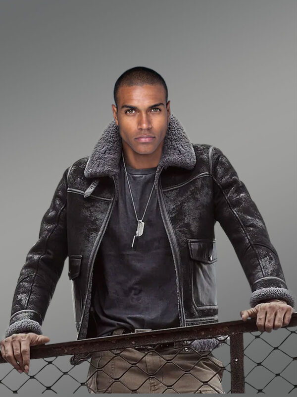 Men’s Original Shearling Coats in Black for Style and Sophistication