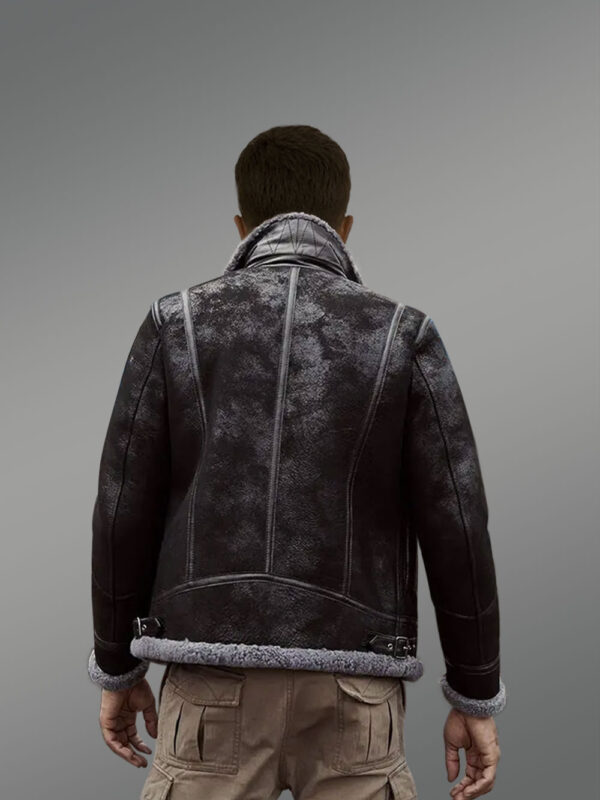 Men’s Original Shearling Coats in Black for Style and Sophistication - Image 3