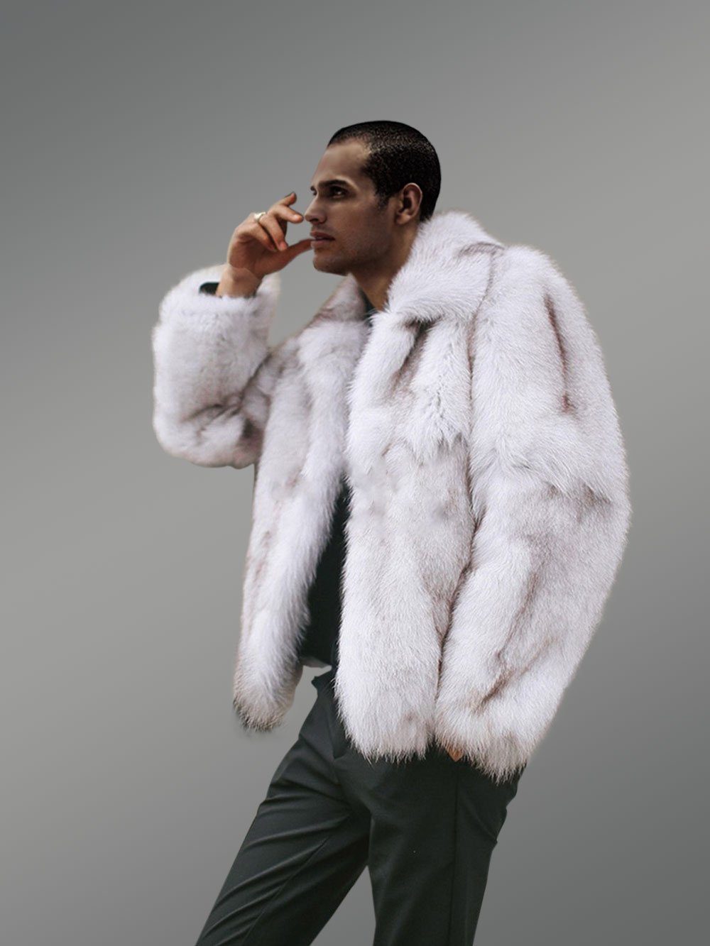 Genuine Cross Fox Fur Bomber - Image 3