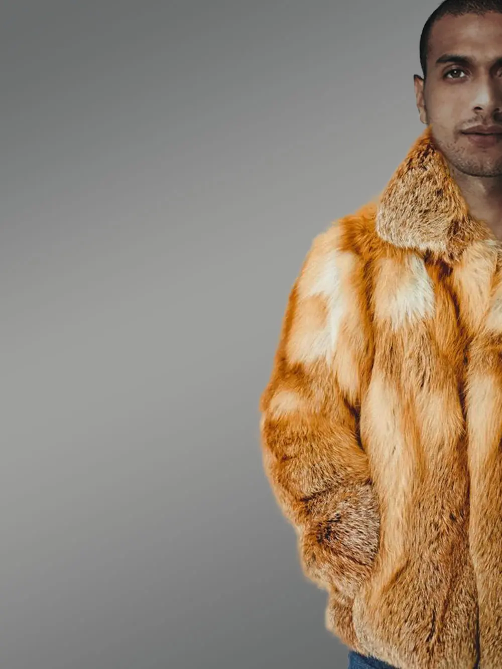 Mens Stylish Fox Fur Jacket - Image 6