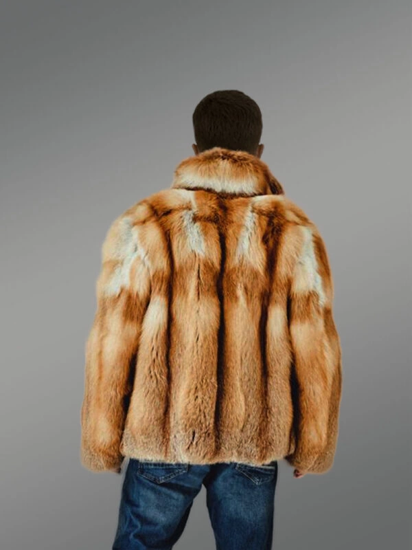 Mens Stylish Fox Fur Jacket - Image 5