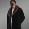 Full Skin Mink Fur Coat For Men With Striking Collar And Lapel
