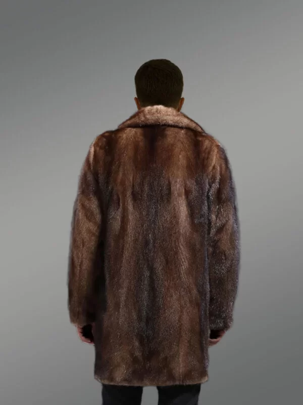 Full skin Mink Fur Coat for Men - Image 5