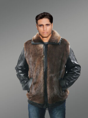 Men's Fur Jacket Otter Fur Coat