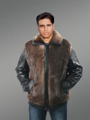 Men's Fur Jacket Otter Fur Coat