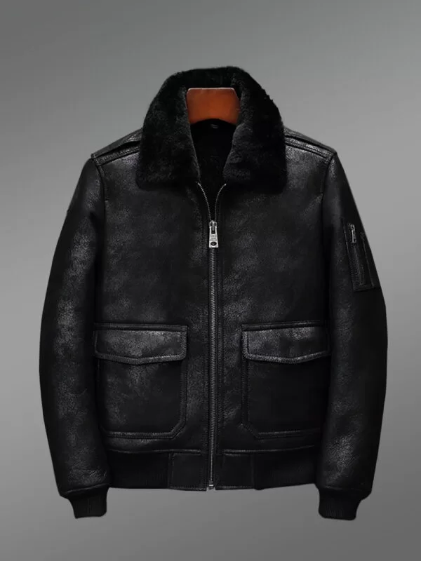 Genuine Shearling Jackets In Black Redefine Men’s Fashion