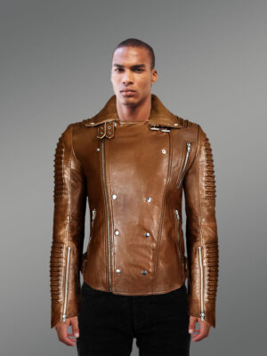Men’s Italian Leather Moto Biker Jacket
