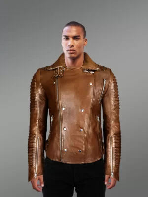 Men’s Italian Leather Moto Biker Jacket