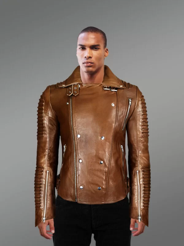 Men’s Italian Leather Moto Biker Jacket