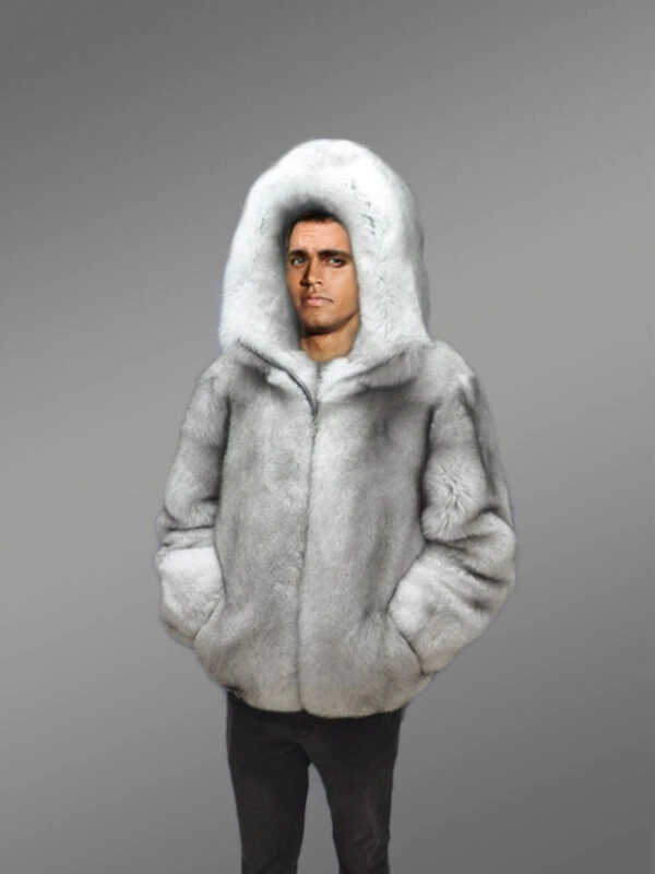 Mens Full Skin Fox Fur Jacket for Trendsetting Looks - Image 3