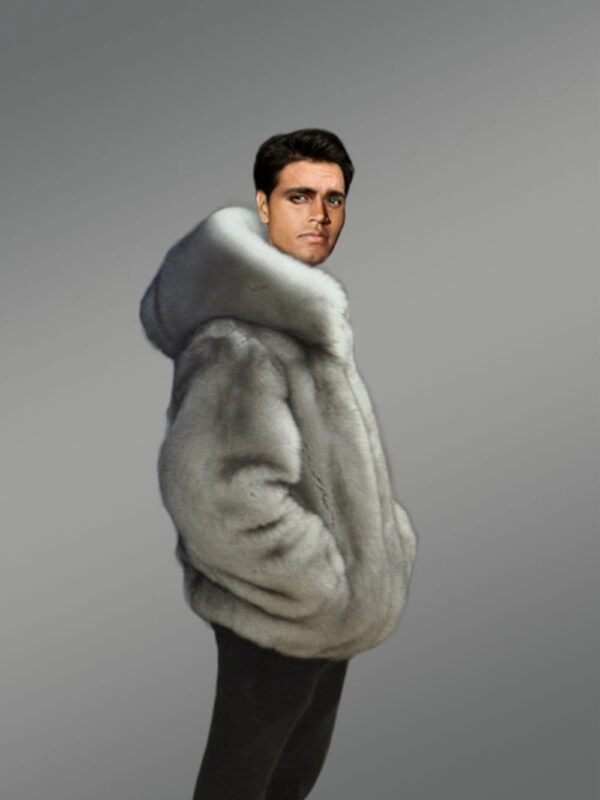 Mens Full Skin Fox Fur Jacket for Trendsetting Looks - Image 5