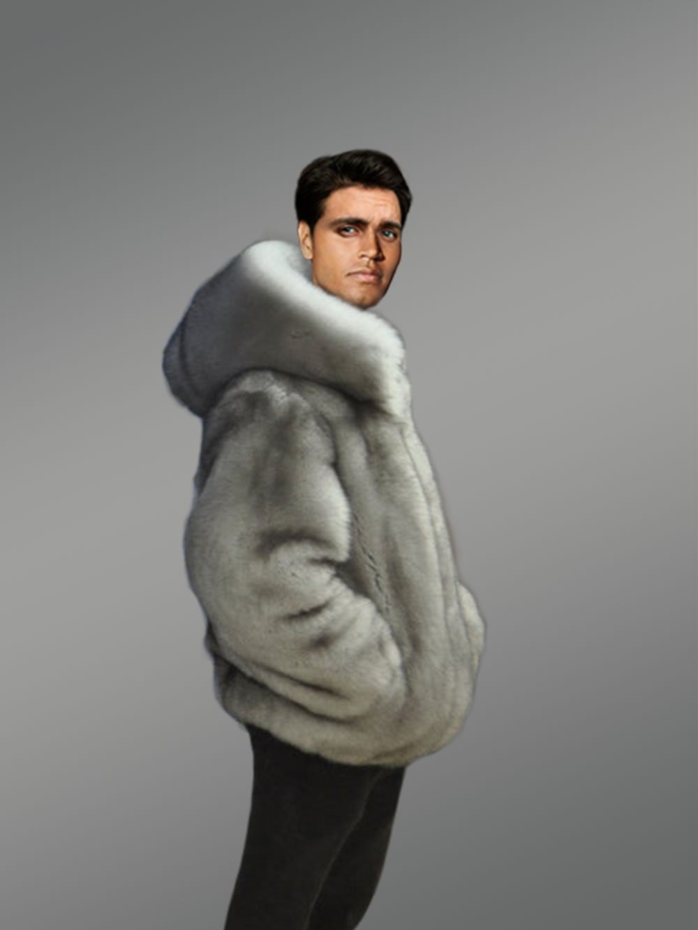 Mens Full Skin Fox Fur Jacket for Trendsetting Looks - Image 5