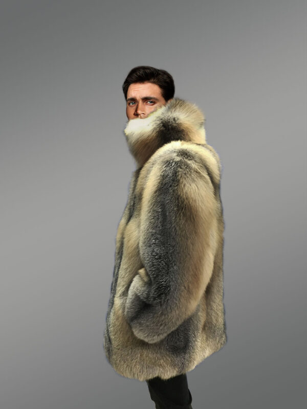 Mens Luxury Fox Fur Coat for a High-Fashion Look - Image 5