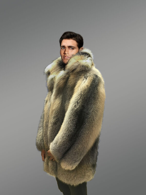 Mens Luxury Fox Fur Coat for a High-Fashion Look - Image 3