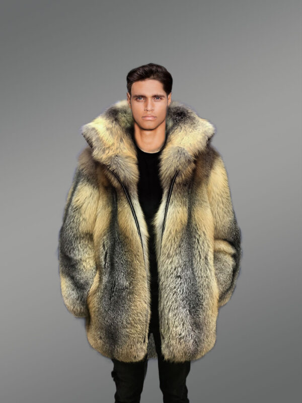 Mens Luxury Fox Fur Coat for a High-Fashion Look - Image 2