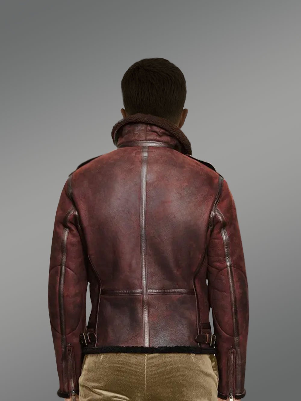Men’s Authentic Shearling Jacket Flawlessly Designed - Image 2