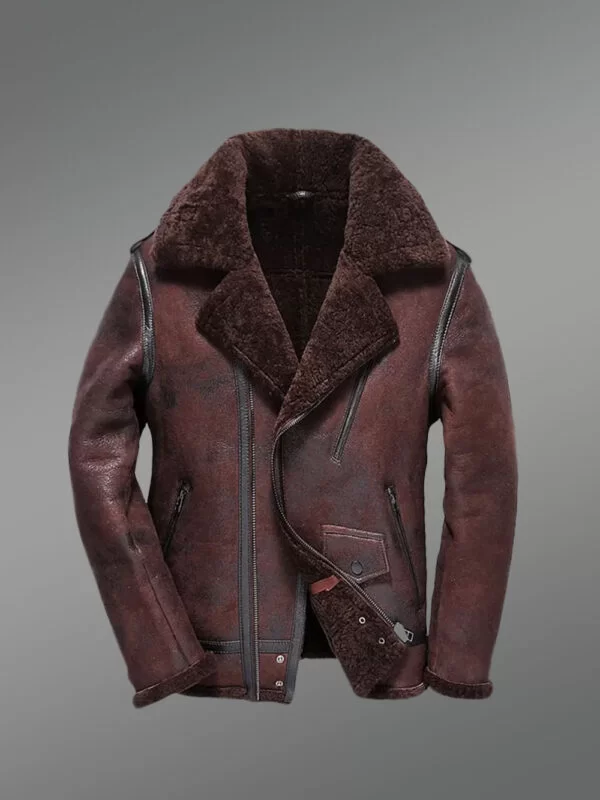 Men’s Authentic Shearling Jacket Flawlessly Designed - Image 3